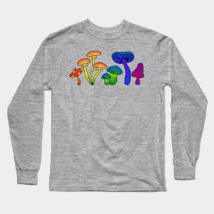 Pride flag mushrooms Long Sleeve T-Shirt